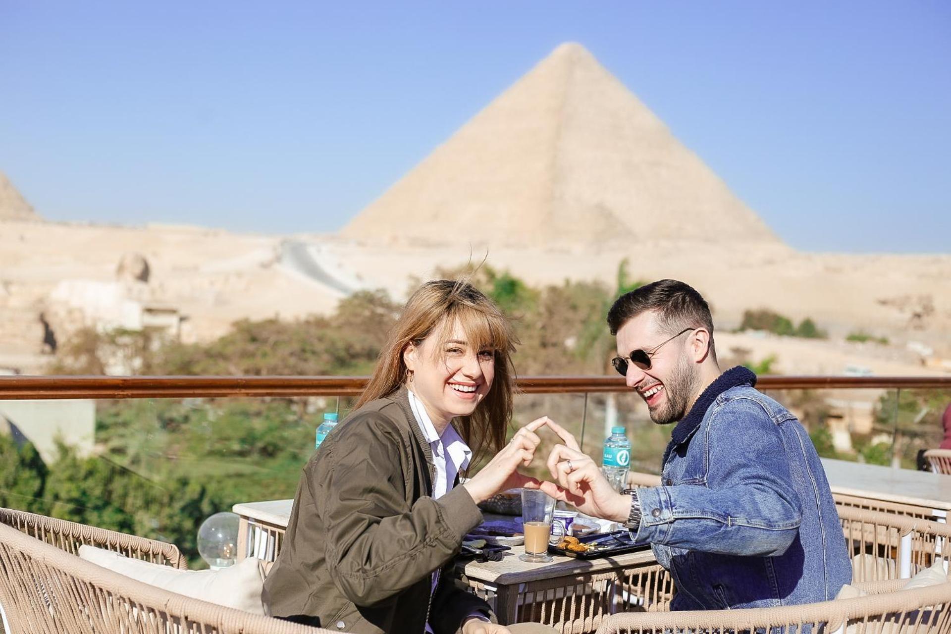 Tree Lounge Pyramids View Inn , Sphinx Giza Kafret el-Gabal Eksteriør bilde