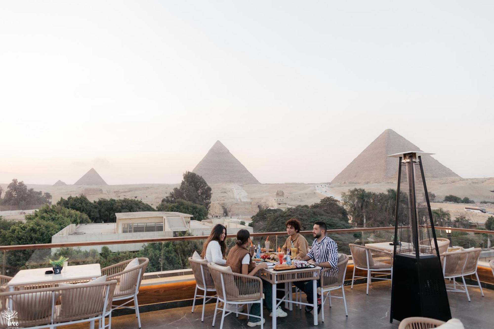 Tree Lounge Pyramids View Inn , Sphinx Giza Kafret el-Gabal Eksteriør bilde